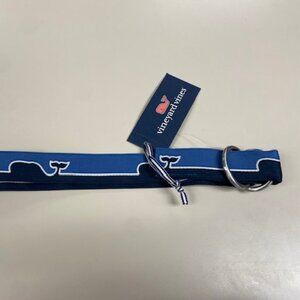 NEW Boy's Vineyard Vines Whale Line D-Ring Belt Size Large